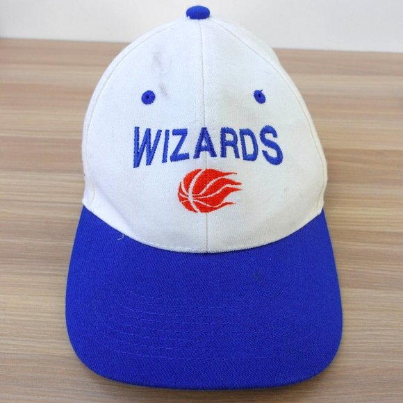VINTAGE Wizards Hat Blue Wool Basketball Cap Large XL‎ OCIAA CHAMPS OTTO Flex